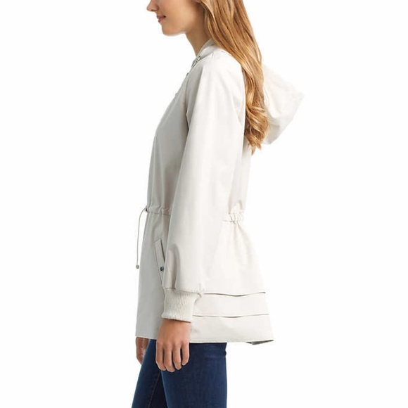 Bernardo Ladies' Ruffle Hem Jacket Light Beige - Picture 4 of 6